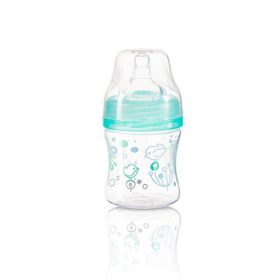   BabyOno Cumisüveg műanyag, szélesnyakú, Anti-Colic, 120ml, menta, 402/01