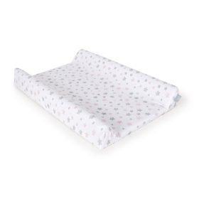   Ceba pelenkázólap huzat pamut (50x70-80) 2db/csomag - sötétszürke pink csillagos
