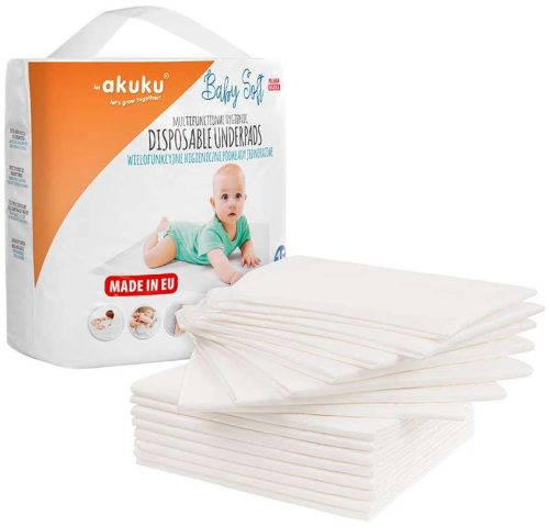 Akuku - Pelenkázó alátét, 15 db, 40x60 cm