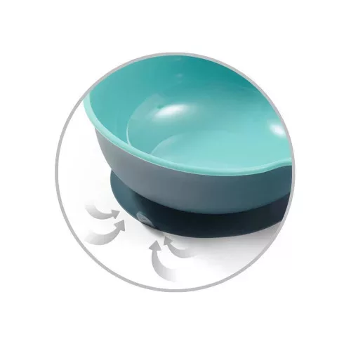 BabyOno Tányér, snack tartó, tapadó aljú, fedeles, 1078