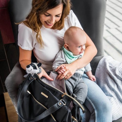 BabyOno Pelenkázótáska, COCO, 36x33x13 cm, fekete, 1516