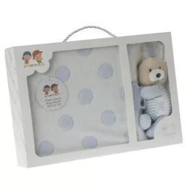   Gamberritos wellsoft takaró 80x110cm plüss játékkal rágókával - kék kutya