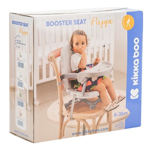 Kikkaboo székre rögzíthető, összecsukható etetőszék, Pappo - szürke