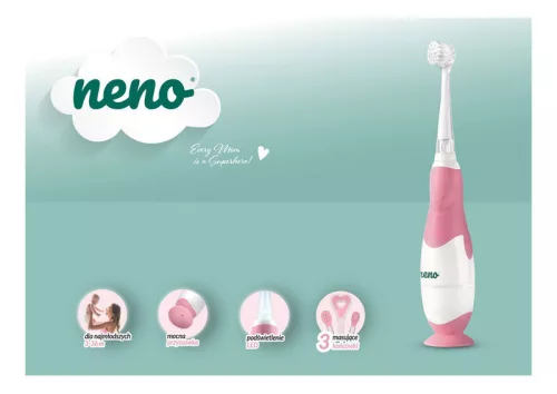 Neno fogkefe elektromos 3 hó-3 év Denti - rózsaszín