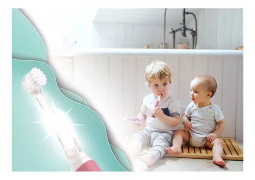 Neno fogkefe elektromos 3 hó-3 év Denti - rózsaszín