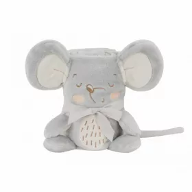 Kikkaboo takaró, 75x100cm - vidám kisegér szürke