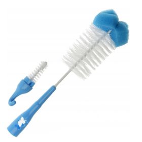 Akuku - Üveg és cumimosó kefe, szivacsos, kék