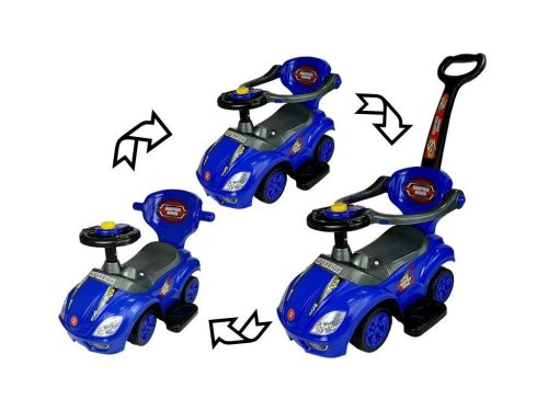 Baby Mix 3az1-ben Mega Car bébitaxi tolókarral - kék