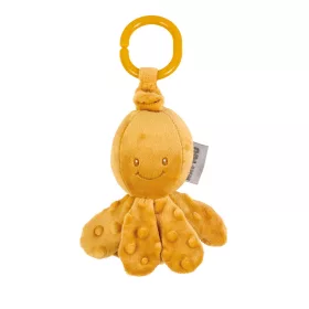   Nattou plüss felhúzós rezgő játék Lapidou - Octopus okker