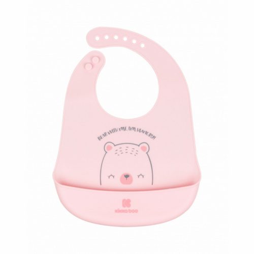 Kikkaboo szilikon előke, Bear with Me - pink
