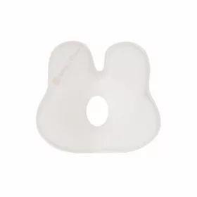   Kikkaboo laposfejűség elleni párna, memóriahabos, ergonomikus, Airknit - nyuszi fehér