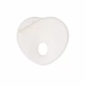   Kikkaboo laposfejűség elleni párna, memóriahabos, ergonomikus, Airknit - szív fehér