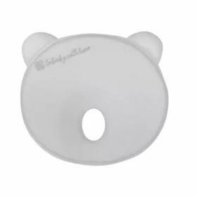   Kikkaboo laposfejűség elleni párna, memóriahabos, ergonomikus, Airknit - maci szürke
