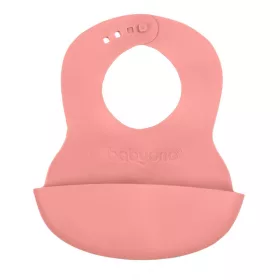   BabyOno Előke, műanyag, puha, állítható, rózsaszín, 835/04