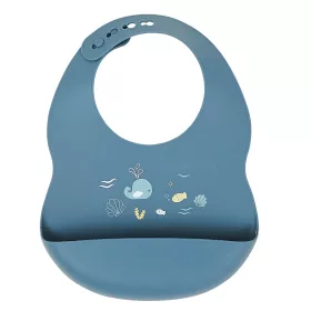 Nattou előke szilikon - printed infinity blue