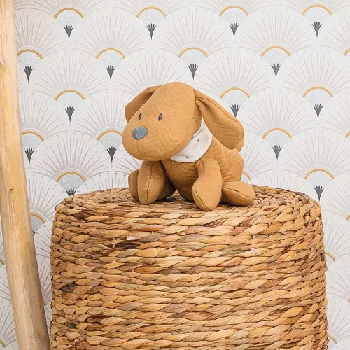 Nattou játék jacquard 30cm Charlie, a kutya - karamell