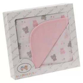 Gamberritos pamut takaró 80x80cm maci printed - rózsaszín