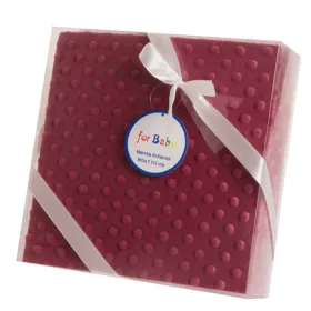   Gamberritos plüss takaró buborékos anyagú 80x110cm - gránát