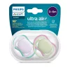 Philips AVENT Játszócumi Ultra Air neutral 0-6hó lányos 2db - lila