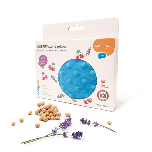 BabyOno Cseresznyemagos párna, Cherry, hideg-meleg terápiához, kék, 796/03
