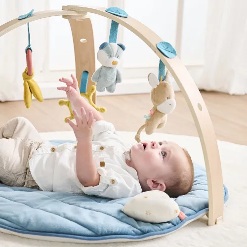 Nattou plüss játszószőnyeg fa játékhíddal - Felix and Leo