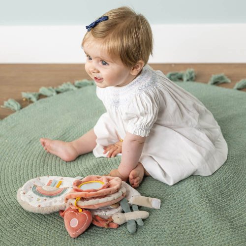 Nattou játékkönyv plüss készségfejlesztő - Mila, Zoe and Lana