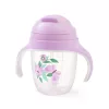 BabyOno Itatópohár szívószállal, füllel, 240 ml, lila, 1464/05
