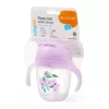 BabyOno Itatópohár szívószállal, füllel, 240 ml, lila, 1464/05