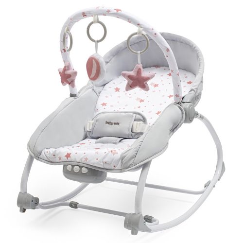 Baby Mix pihenőszék rezgő zenélő csillagok - rózsaszín