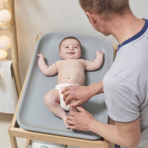 Nattou pelenkázólap Softy 70x50cm - szürke