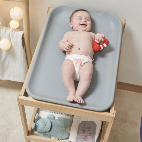 Nattou pelenkázólap Softy 70x50cm - szürke