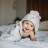 BabyOno fürdőlepedő kapucnis bambusz 100x100cm - egérfülekkel szürke 1553/03