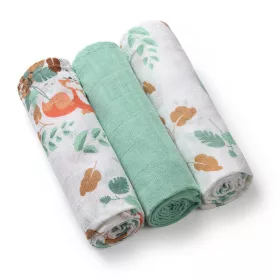 BabyOno textilpelenka színes 3db - zöld 348/12