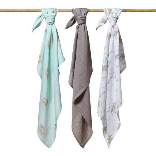 BabyOno bambusz textilpelenka színes 3db - szürke 397/10