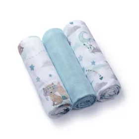   BabyOno bambusz textilpelenka színes 3db - világoskék 397/12