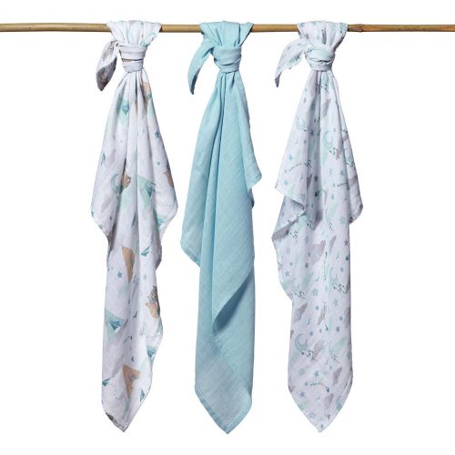 BabyOno bambusz textilpelenka színes 3db - világoskék 397/12