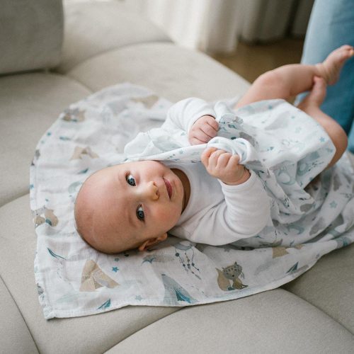 BabyOno bambusz textilpelenka színes 3db - világoskék 397/12