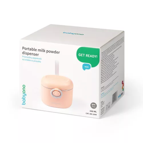 BabyOno tápszertartó doboz hordozható kanállal 1544