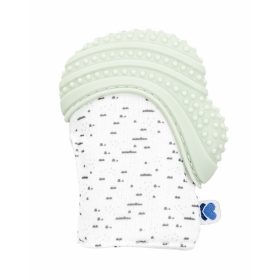   Kikkaboo bébikesztyű, szilikonos rágókával, Szavanna -  menta