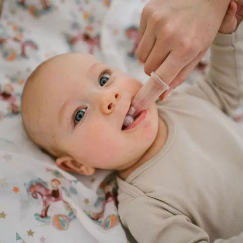 BabyOno Fogkefe és ínymasszírozó babáknak, átlátszó, 2 db, 1545
