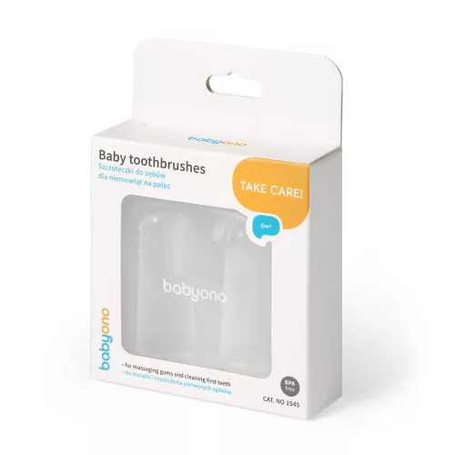 BabyOno Fogkefe és ínymasszírozó babáknak, átlátszó, 2 db, 1545