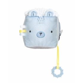   Kikkaboo plüss, készségfejlesztő játékkocka, Bear With Me - kék