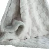 Gamberritos takaró plüss/sherpa kockás 80x110cm - bézs 10760