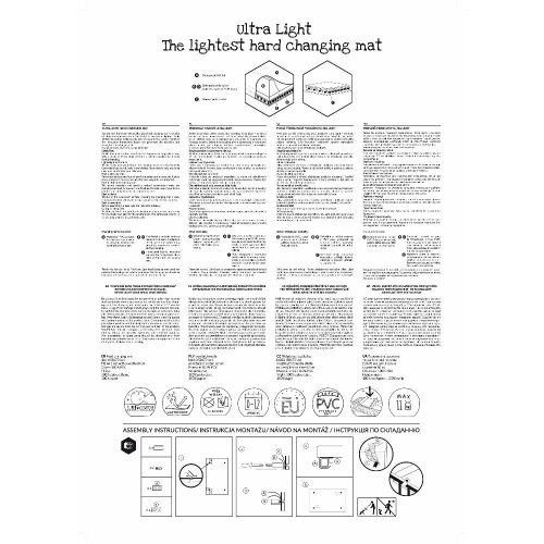 Ceba pelenkázólap merev 2 oldalú 50x70cm ULTRA LIGHT - Hyppo