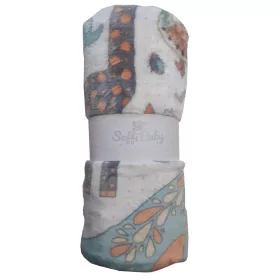 Soffi Baby takaró plüss dupla 75x100cm - fehér állatos