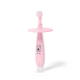 BabyOno szilikon fogkefe 6 hó - rózsaszín 551/02