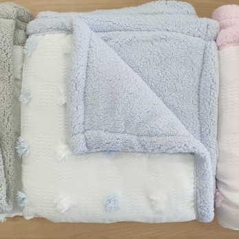 Gamberritos polár termo takaró 80x110cm pöttyös mintás - kék 10913