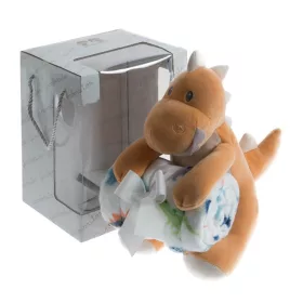   Gamberritos plüss takaró 80x110cm plüss játékkal dínó - narancssárga 10885