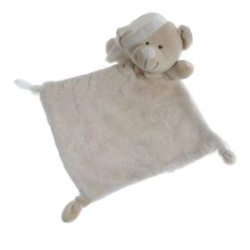   Gamberritos szundikendő plüss maci és csillagmintás hálósapkás maci - bézs 10877