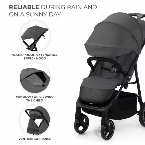 Kinderkraft Trig 3 sport babakocsi 22 kg-ig - Granite grey